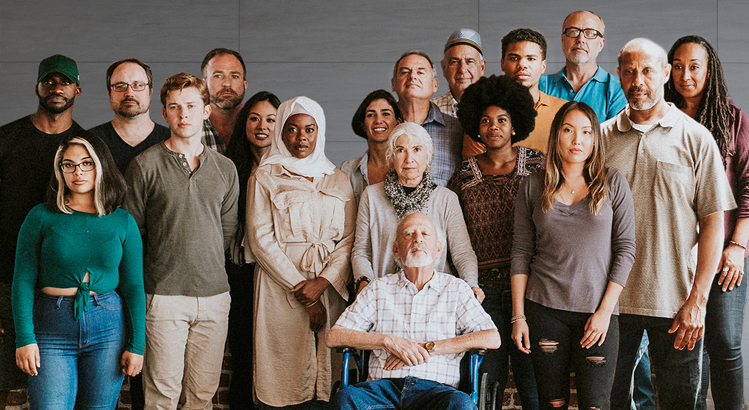 a diverse group of people